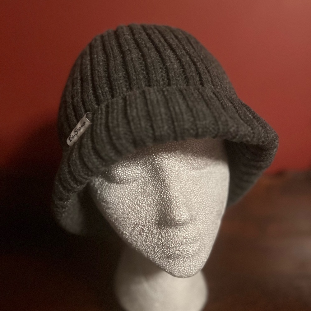 Ben Sherman Gray Ribbed Beanie